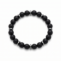 Matte Onyx and Polished Hematite Beaded Bracelet